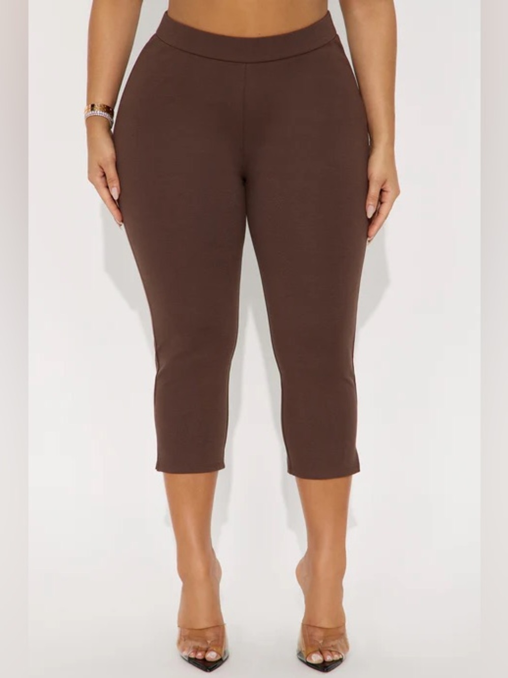 Fashion Nova Brown Crop Leggings